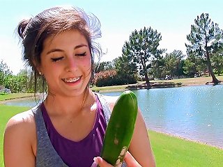 Public Zucchini Fucking With The Teenage Girl In Braces
